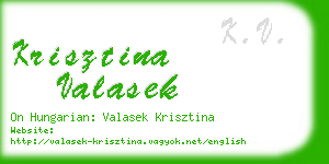 krisztina valasek business card